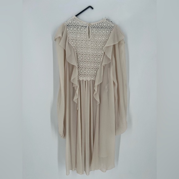 Philosophy Di Lorenzo Serafini Crochet Yoke Ruffle Ethereal Boho Flowy Dress - Picture 9 of 9